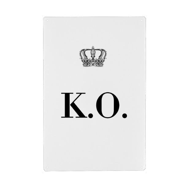 Holzbild "King KO" artboxONE - Schwarzweiß,Buchstaben