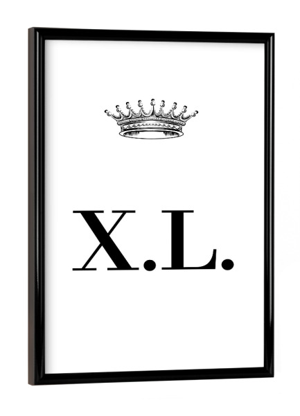 Poster mit schwarzem Rahmen "Queen XL" artboxONE - Schwarzweiß,Buchstaben
