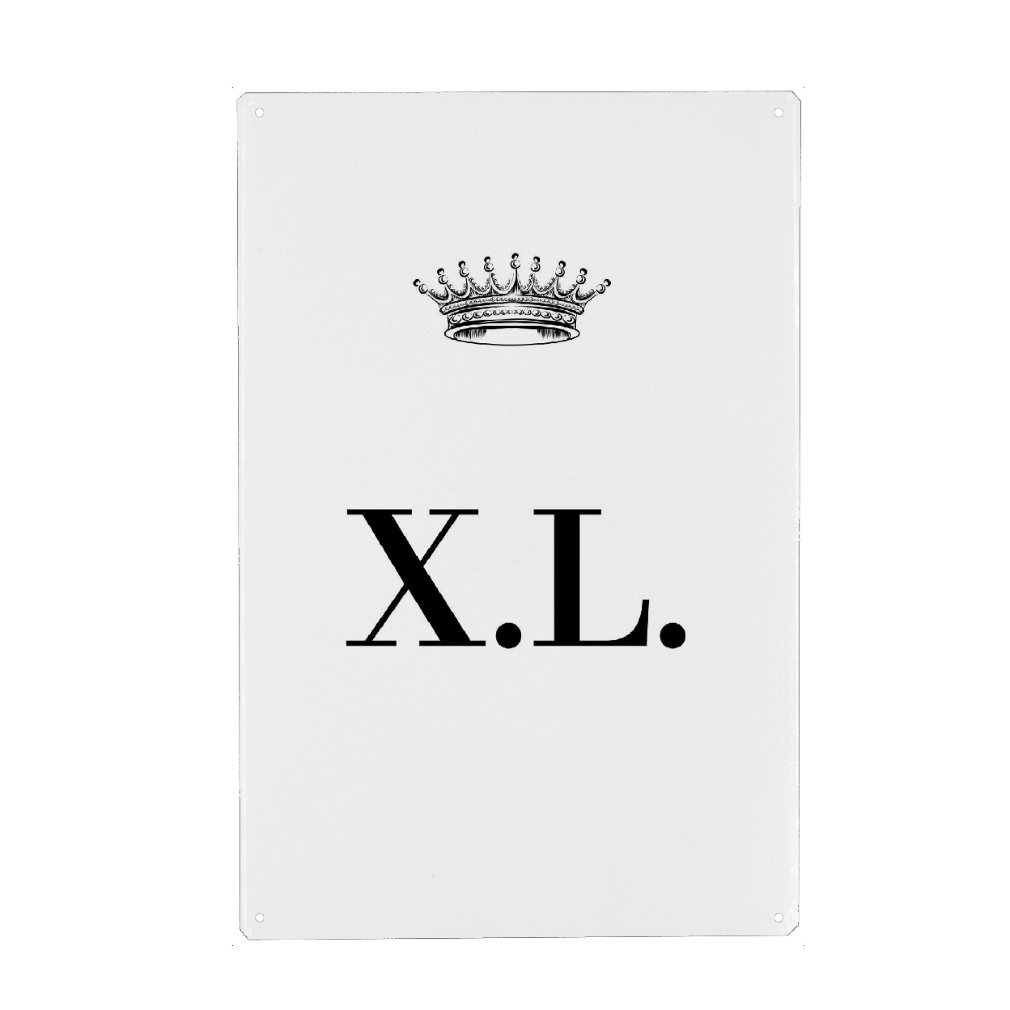 Metall Poster "Queen XL" artboxONE - Schwarzweiß,Buchstaben