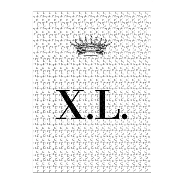 Puzzle Ravensburger "Queen XL" artboxONE - Schwarzweiß,Buchstaben