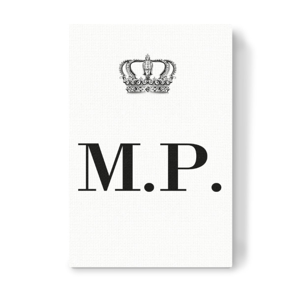 Leinwandbild "King MP" artboxONE - Schwarzweiß,Buchstaben