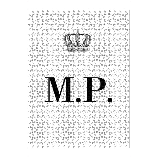 artboxONE Puzzle "King MP" artboxONE - Schwarzweiß,Buchstaben