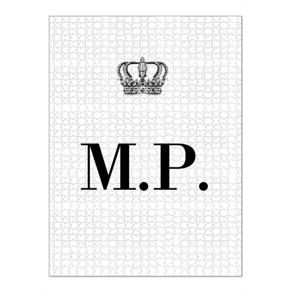 Puzzle Ravensburger "King MP" artboxONE - Schwarzweiß,Buchstaben