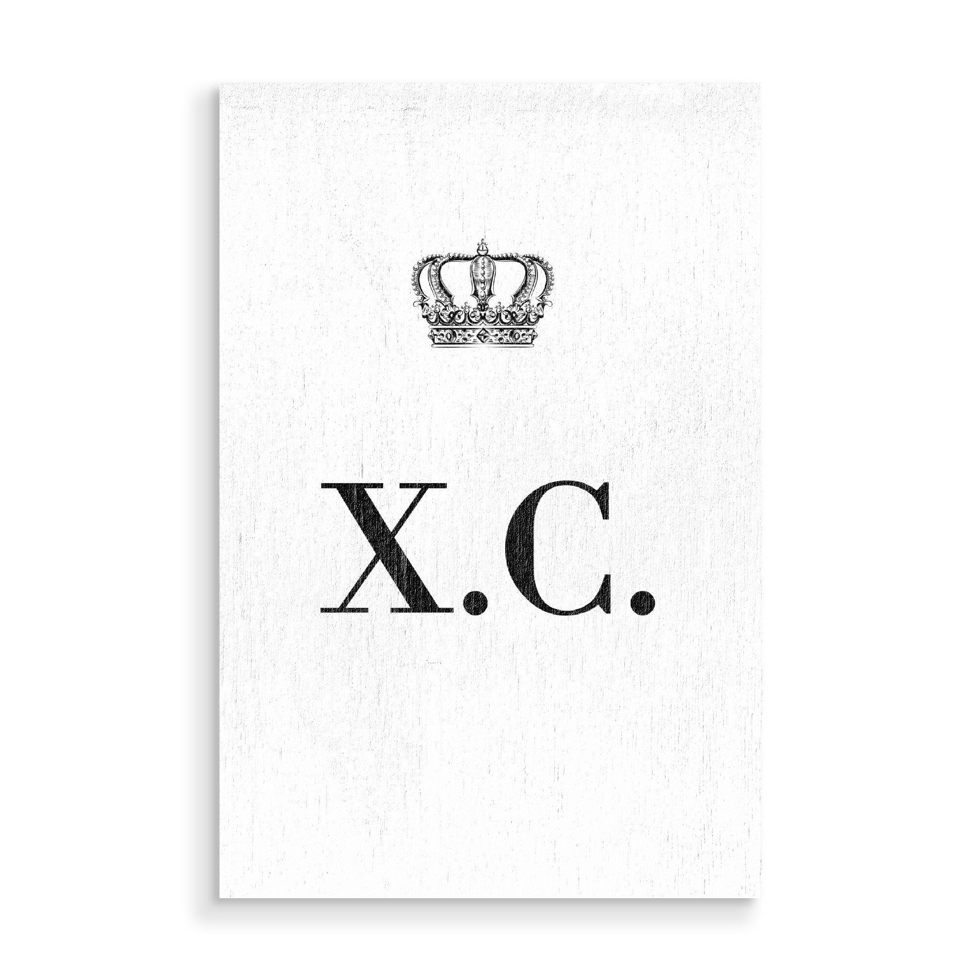 Holzbild "King XC" artboxONE - Schwarzweiß,Buchstaben