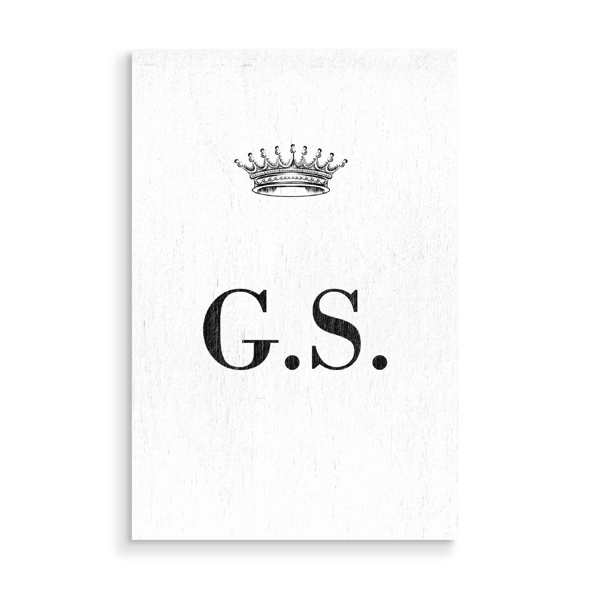 Holzbild "Queen GS" artboxONE - Schwarzweiß,Buchstaben