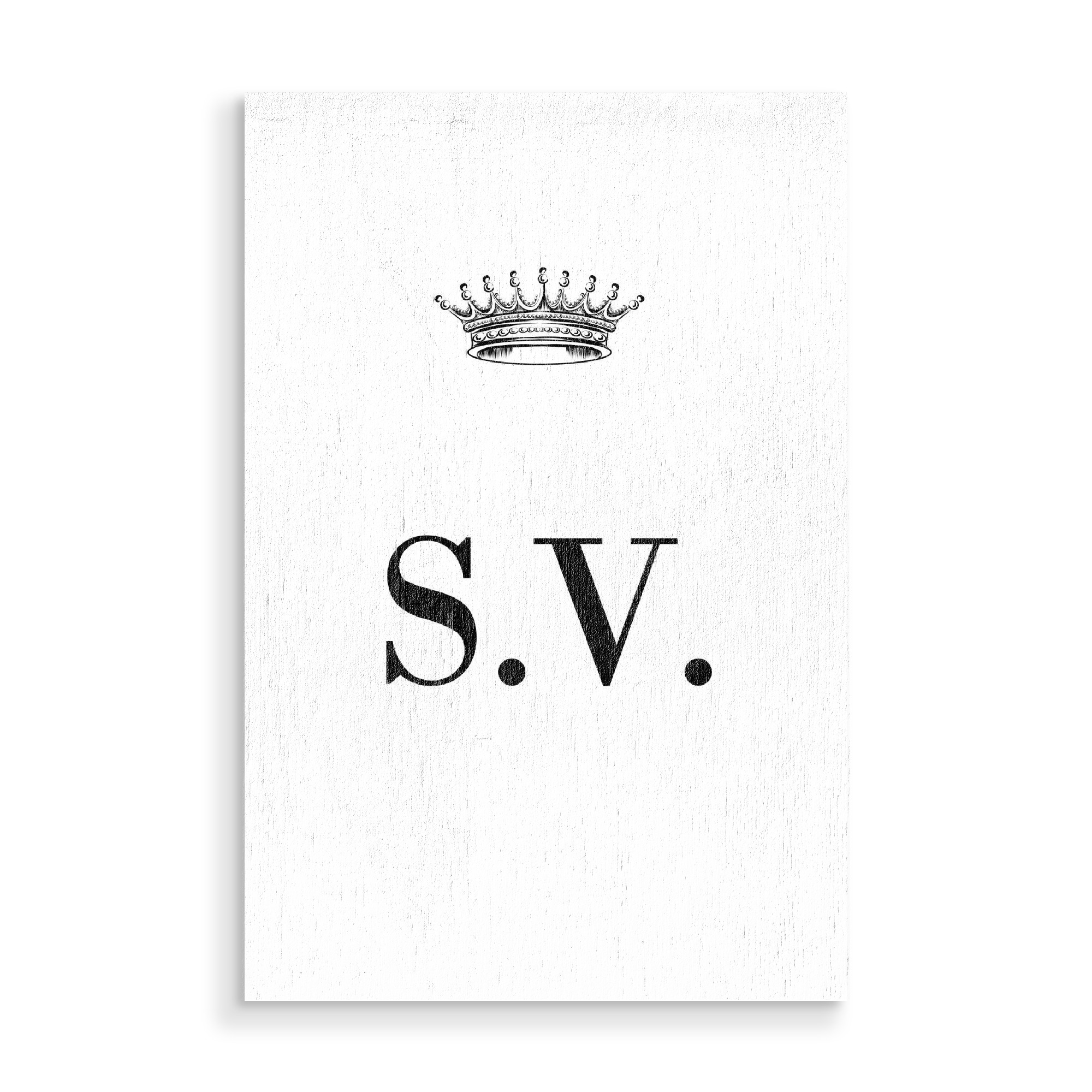 Holzbild "Queen SV" artboxONE - Schwarzweiß,Buchstaben