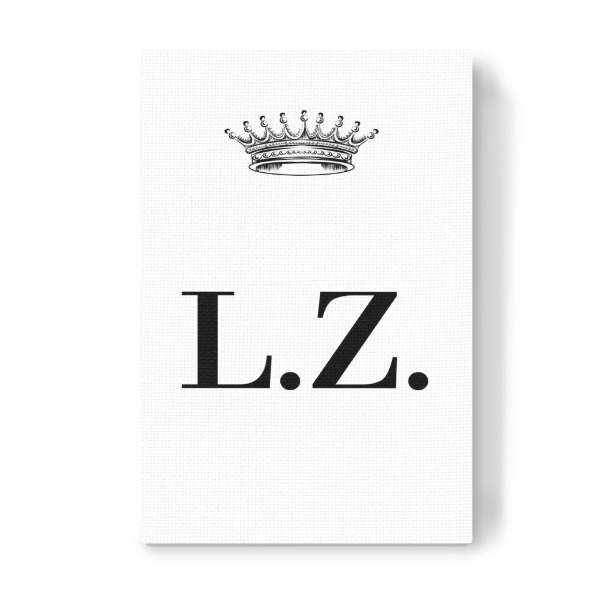 Leinwandbild "Queen LZ" artboxONE - Schwarzweiß,Buchstaben