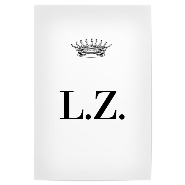 Poster "Queen LZ" artboxONE - Schwarzweiß,Buchstaben