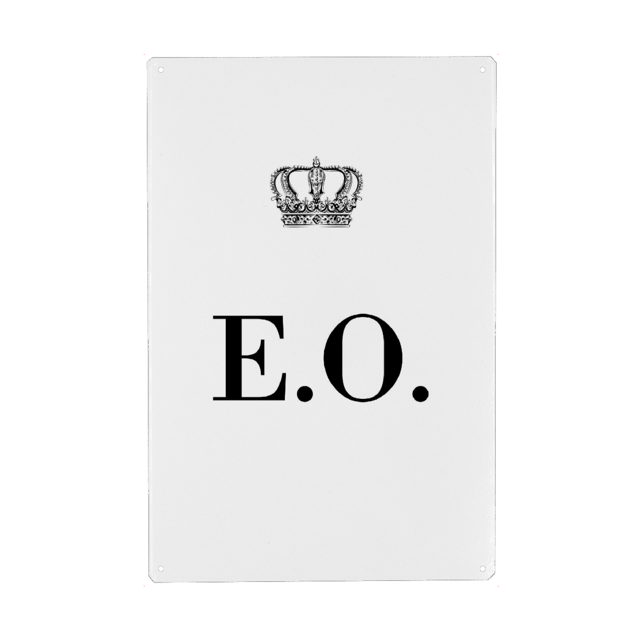 Metall Poster "King EO" artboxONE - Schwarzweiß,Buchstaben