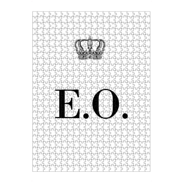 Puzzle Ravensburger "King EO" artboxONE - Schwarzweiß,Buchstaben