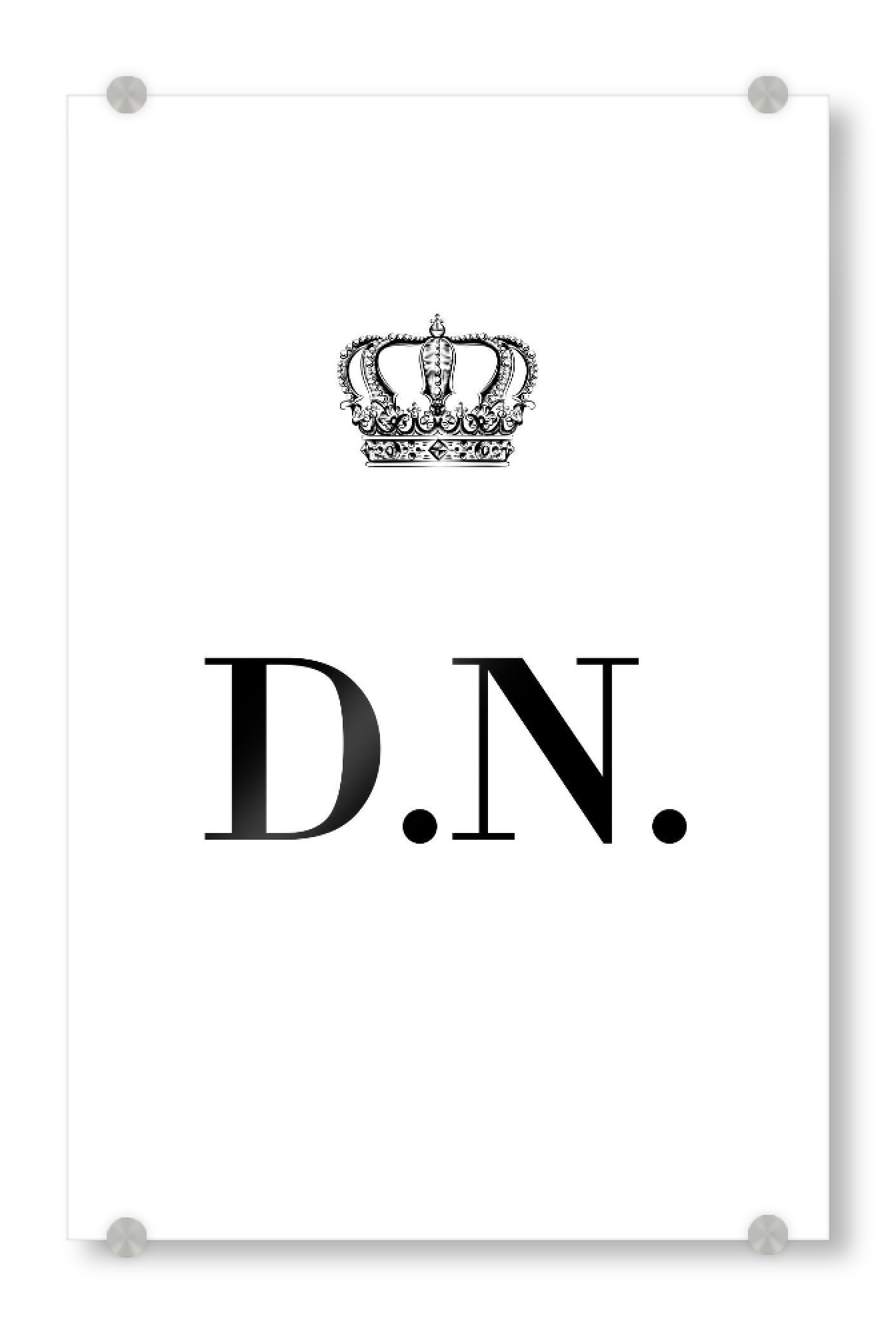 Acrylglasbild "King DN" artboxONE - Schwarzweiß,Buchstaben