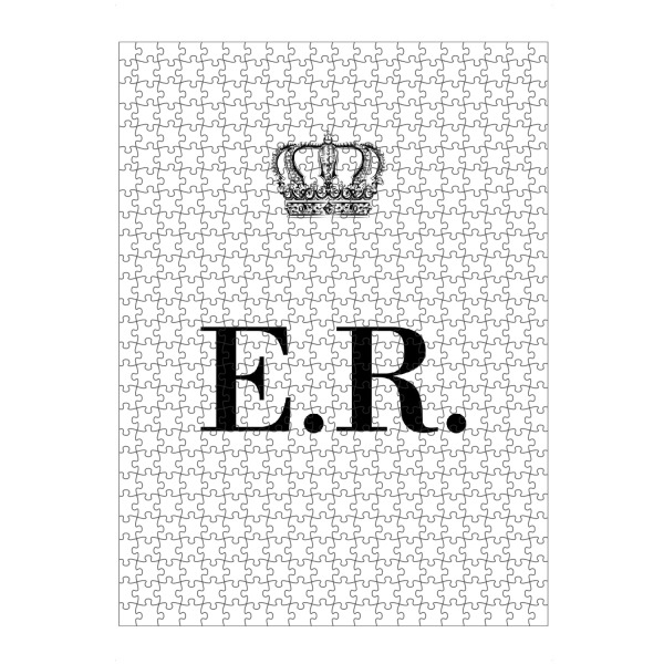 Puzzle Ravensburger "King ER" artboxONE - Schwarzweiß,Buchstaben