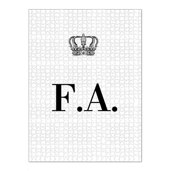 Puzzle Ravensburger "King FA" artboxONE - Schwarzweiß,Buchstaben