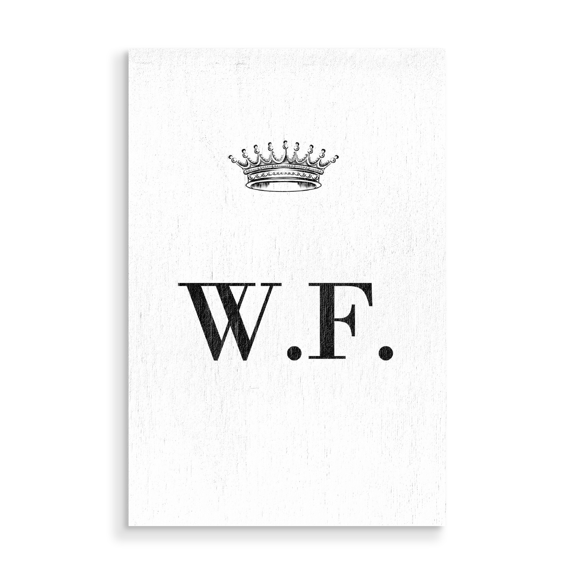 Holzbild "Queen WF" artboxONE - Schwarzweiß,Buchstaben