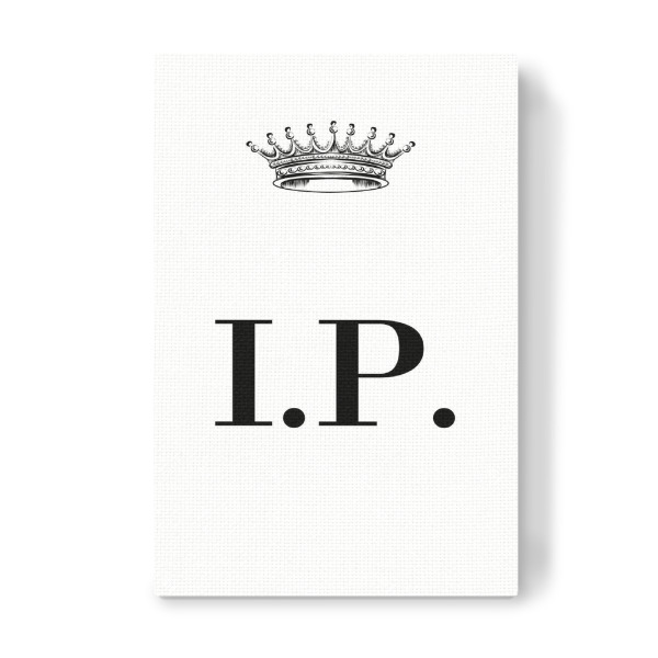 Leinwandbild "Queen IP" artboxONE - Schwarzweiß,Buchstaben