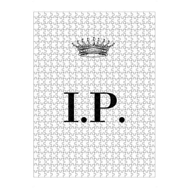 artboxONE Puzzle "Queen IP" artboxONE - Schwarzweiß,Buchstaben