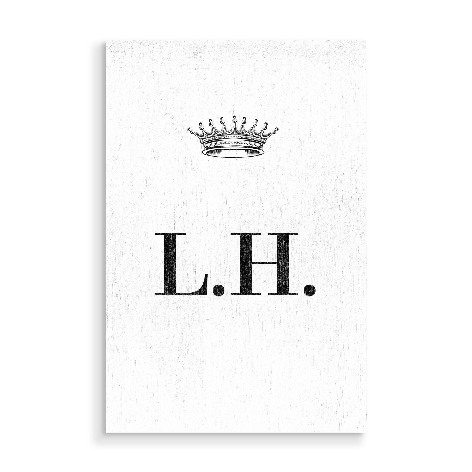 Holzbild "Queen LH" artboxONE - Schwarzweiß,Buchstaben