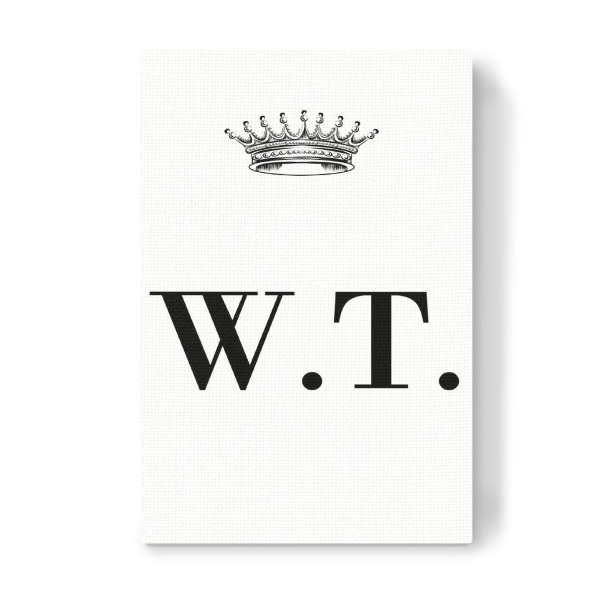Leinwandbild "Queen WT" artboxONE - Schwarzweiß,Buchstaben