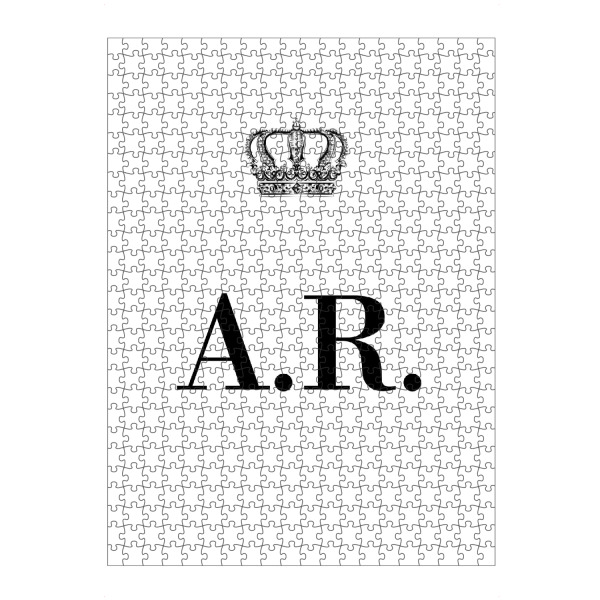 artboxONE Puzzle "King AR" artboxONE - Schwarzweiß,Buchstaben