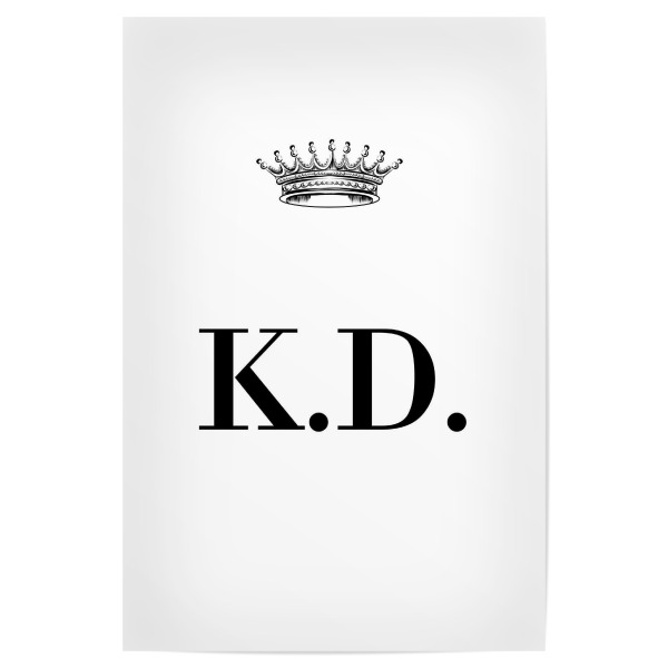 Poster "Queen KD" artboxONE - Schwarzweiß,Buchstaben