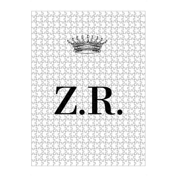 artboxONE Puzzle "Queen ZR" artboxONE - Schwarzweiß,Buchstaben