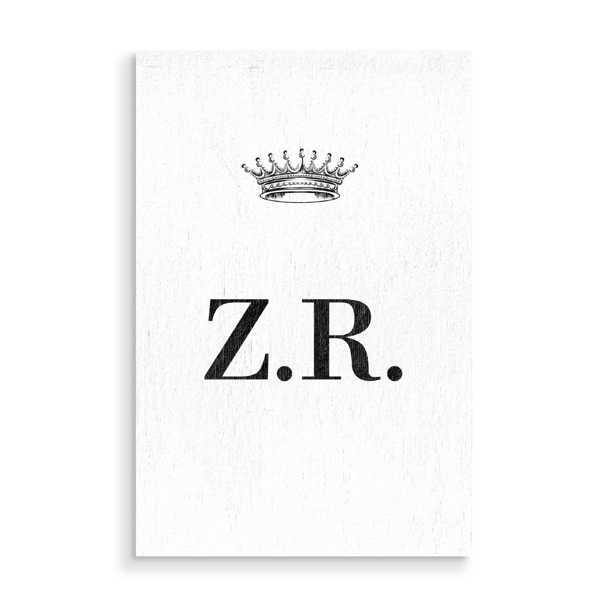 Holzbild "Queen ZR" artboxONE - Schwarzweiß,Buchstaben