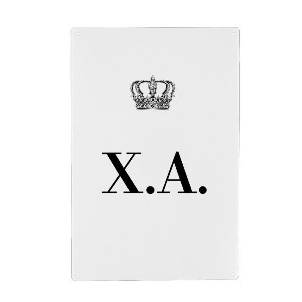 Metall Poster "King XA" artboxONE - Schwarzweiß,Buchstaben