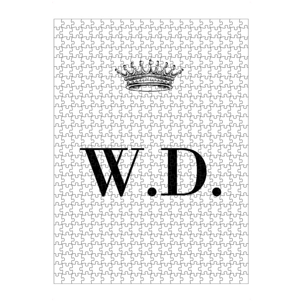 artboxONE Puzzle "Queen WD" artboxONE - Schwarzweiß,Buchstaben