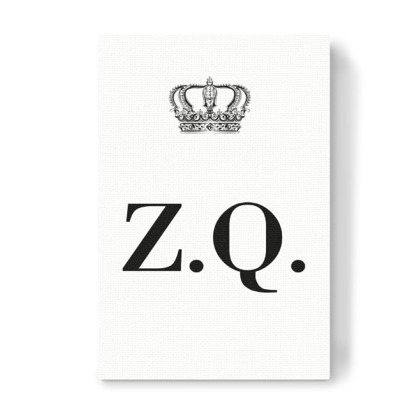 Leinwandbild "King ZQ" artboxONE - Schwarzweiß,Buchstaben