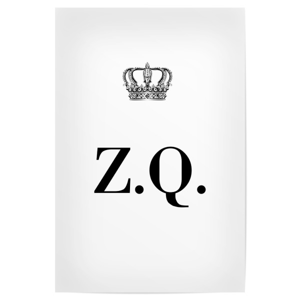 Poster "King ZQ" artboxONE - Schwarzweiß,Buchstaben