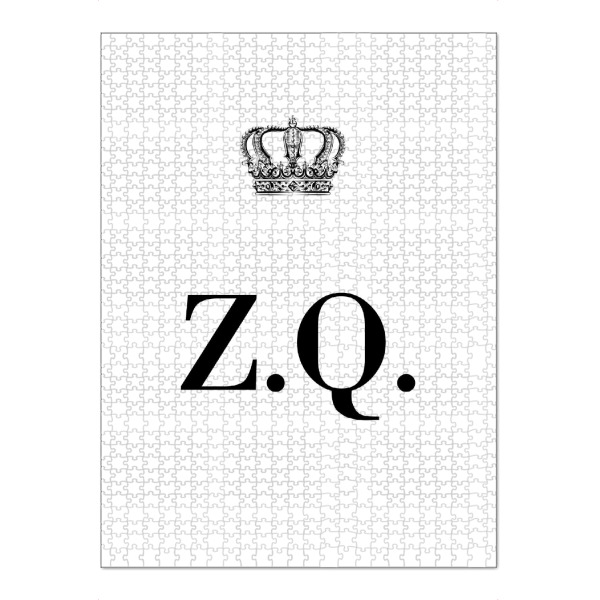 Puzzle Ravensburger "King ZQ" artboxONE - Schwarzweiß,Buchstaben