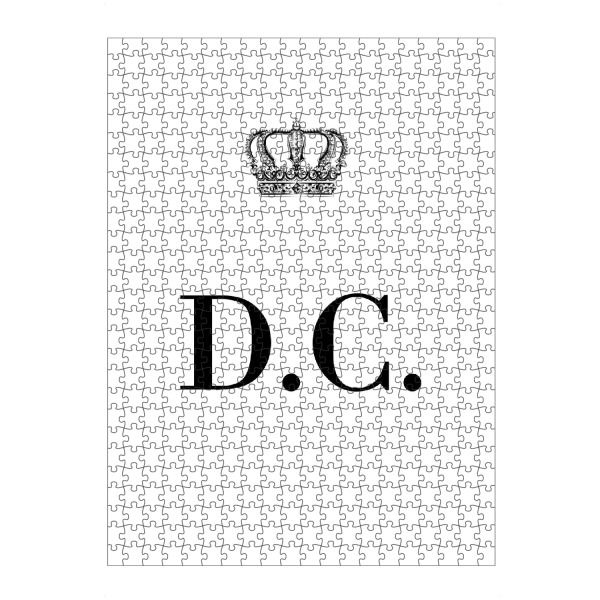 artboxONE Puzzle "King DC" artboxONE - Schwarzweiß,Buchstaben