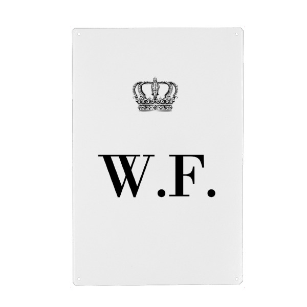 Holzbild "King WF" artboxONE - Schwarzweiß,Buchstaben