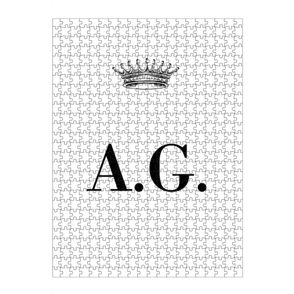 artboxONE Puzzle "Queen AG" artboxONE - Schwarzweiß,Buchstaben