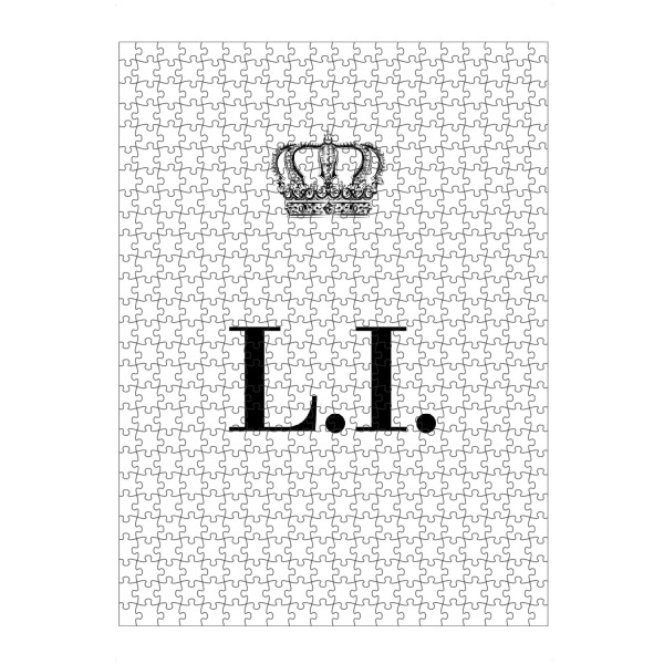 artboxONE Puzzle "King LI" artboxONE - Schwarzweiß,Buchstaben