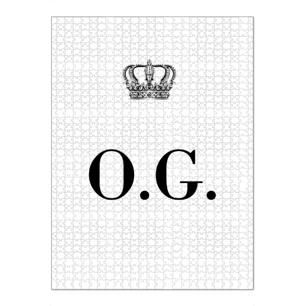 Puzzle Ravensburger "King OG" artboxONE - Schwarzweiß,Buchstaben