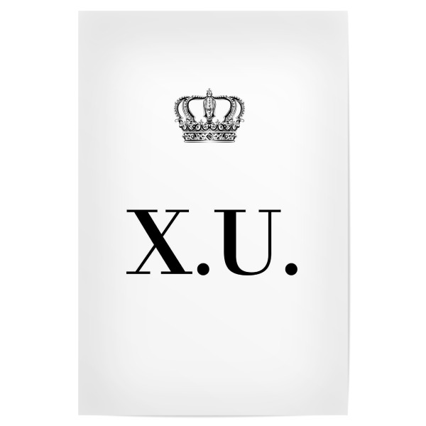 Poster "King XU" artboxONE - Schwarzweiß,Buchstaben