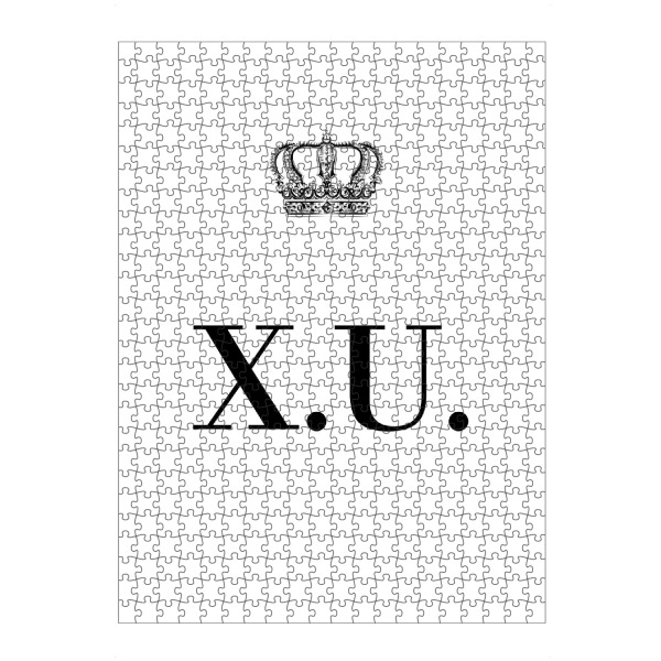 artboxONE Puzzle "King XU" artboxONE - Schwarzweiß,Buchstaben