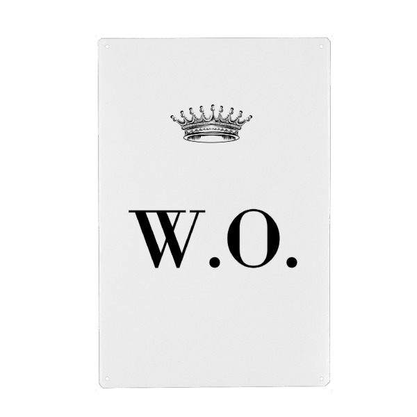 Metall Poster "Queen WO" artboxONE - Schwarzweiß,Buchstaben