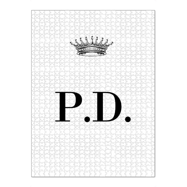 Puzzle Ravensburger "Queen PD" artboxONE - Schwarzweiß,Buchstaben