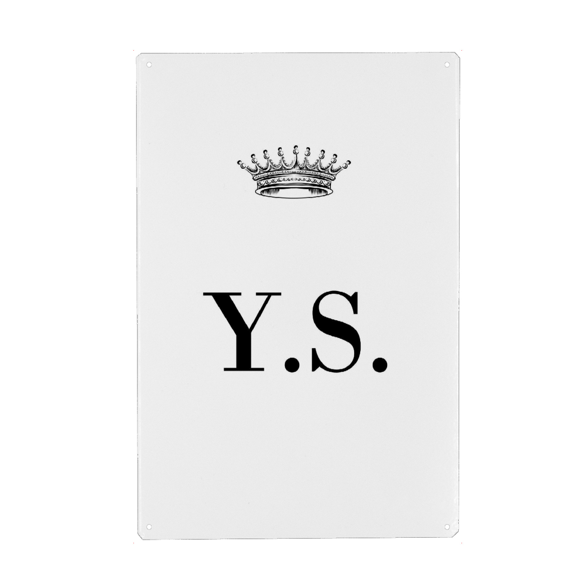 Metall Poster "Queen YS" artboxONE - Schwarzweiß,Buchstaben