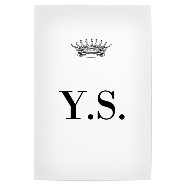 Poster "Queen YS" artboxONE - Schwarzweiß,Buchstaben