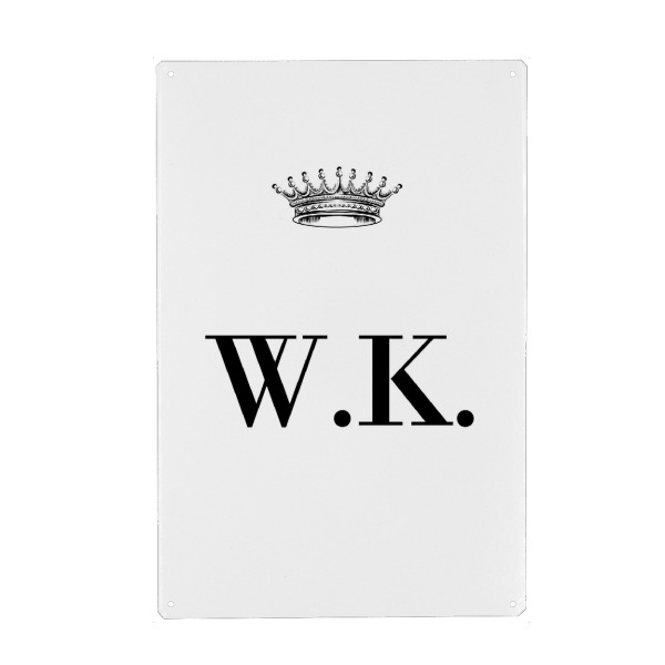 Metall Poster "Queen WK" artboxONE - Schwarzweiß,Buchstaben