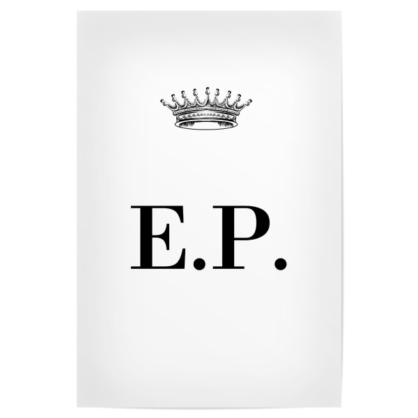 Poster 30x20 cm "Queen EP" artboxONE - Schwarzweiß,Buchstaben