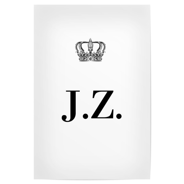 Poster 30x20 cm "King JZ" artboxONE - Schwarzweiß,Buchstaben