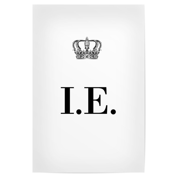 Poster "King IE" artboxONE - Schwarzweiß,Buchstaben