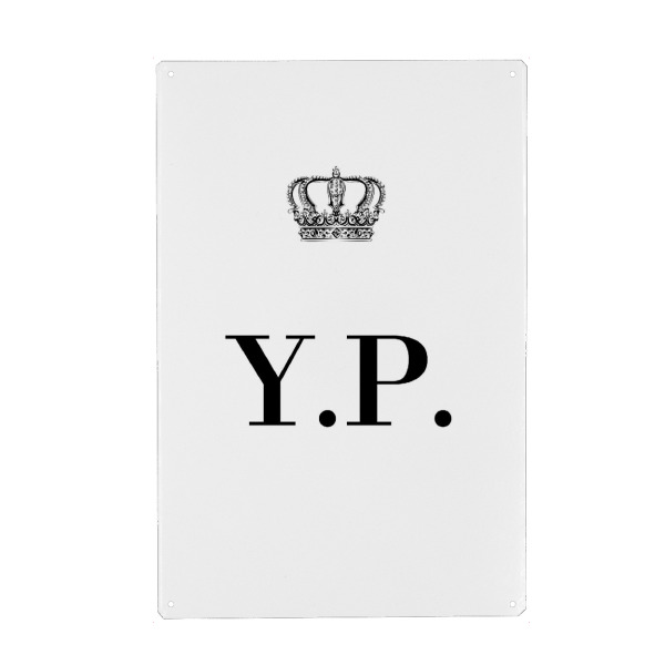 Holzbild "King YP" artboxONE - Schwarzweiß,Buchstaben