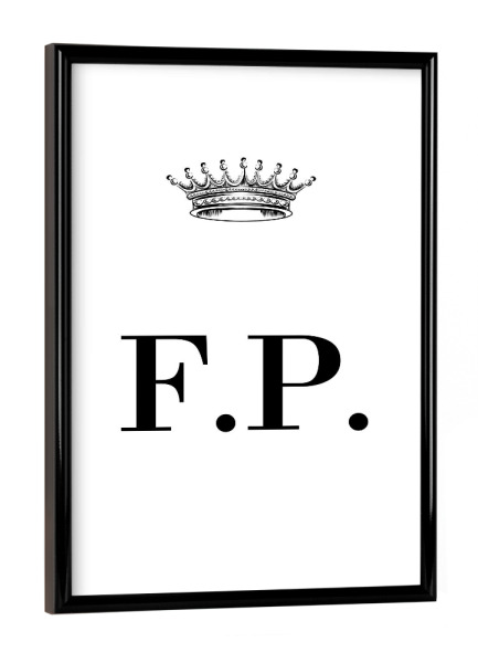 Poster mit schwarzem Rahmen "Queen FP" artboxONE - Schwarzweiß,Buchstaben