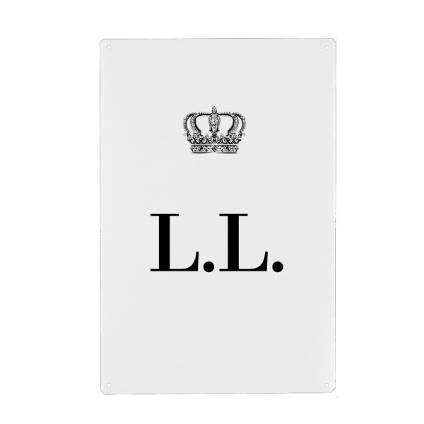 Holzbild "King LL" artboxONE - Schwarzweiß,Buchstaben