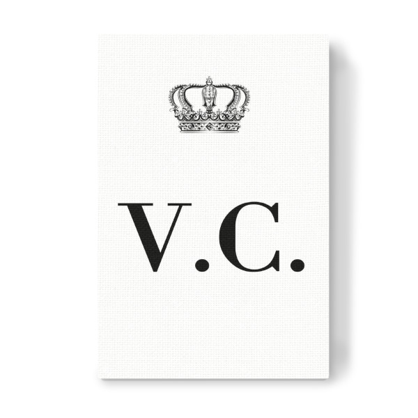 Leinwandbild "King VC" artboxONE - Schwarzweiß,Buchstaben
